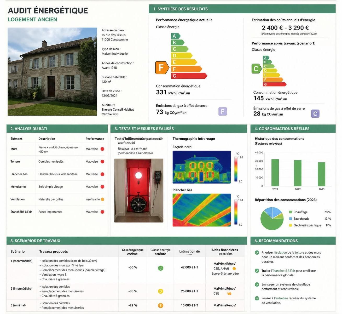 découvrez une analyse détaillée du bilan énergétique complet de votre bien immobilier avec energie heritage 167/167, pour optimiser performance et économies d'énergie.