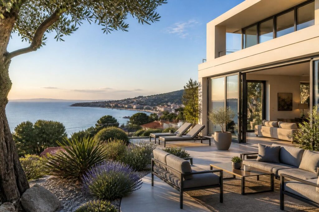 découvrez cette magnifique maison à vendre à carqueiranne, offrant une vue imprenable sur la mer et située dans des quartiers prisés, idéale pour un cadre de vie privilégié.