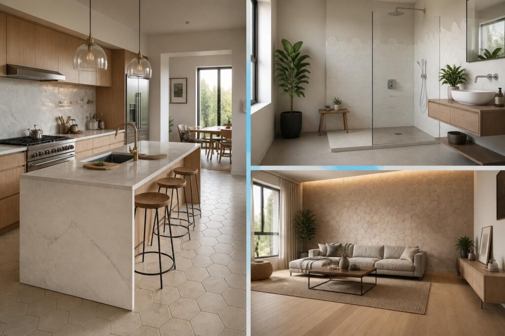 découvrez nos astuces pour intégrer le carrelage hexagonal avec style dans votre cuisine, salle de bain ou salon, et apportez une touche moderne et élégante à votre intérieur.