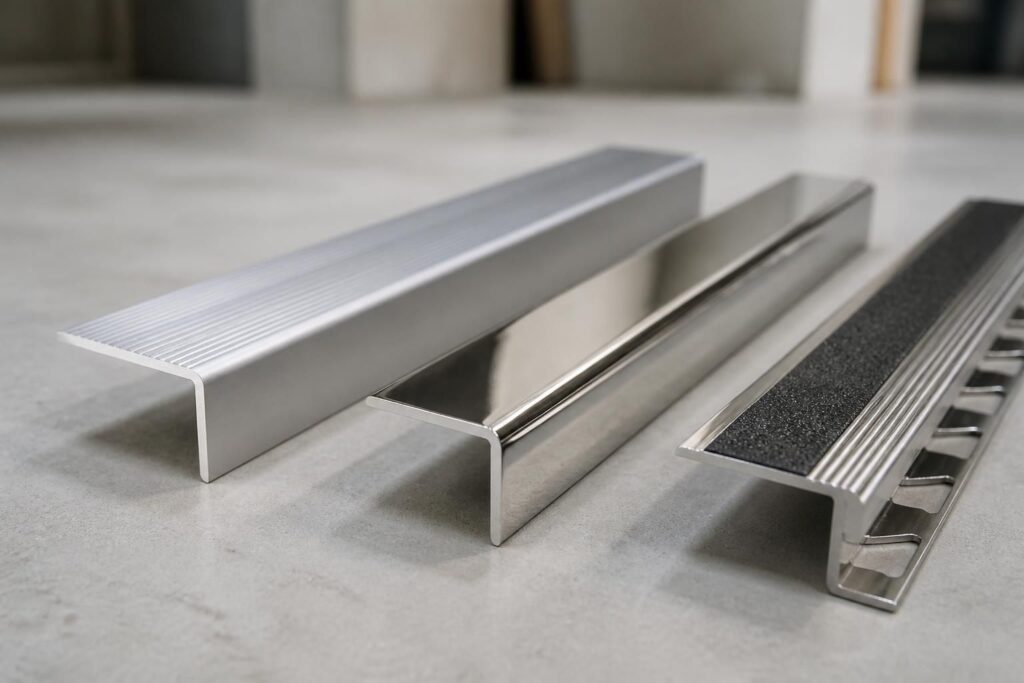découvrez comment choisir la cornière nez de marche idéale en aluminium, inox ou pour carrelage pour assurer sécurité et esthétisme à vos escaliers.