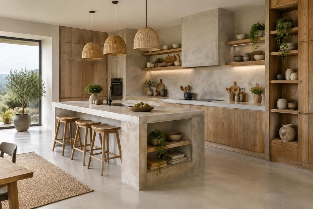 découvrez des idées de cuisine en béton cellulaire, les prix à prévoir et des associations harmonieuses avec le bois pour un aménagement chaleureux et durable.