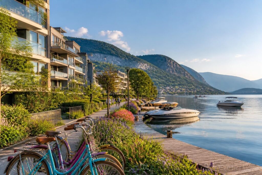 découvrez nos locations à aix-les-bains : appartements confortables, vélos pour explorer la région et bateaux pour profiter pleinement du lac.